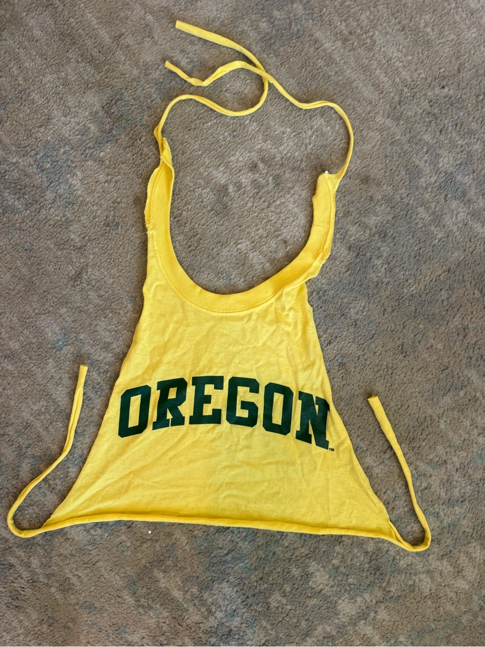Oregon Women's Yellow Halter Tank Top